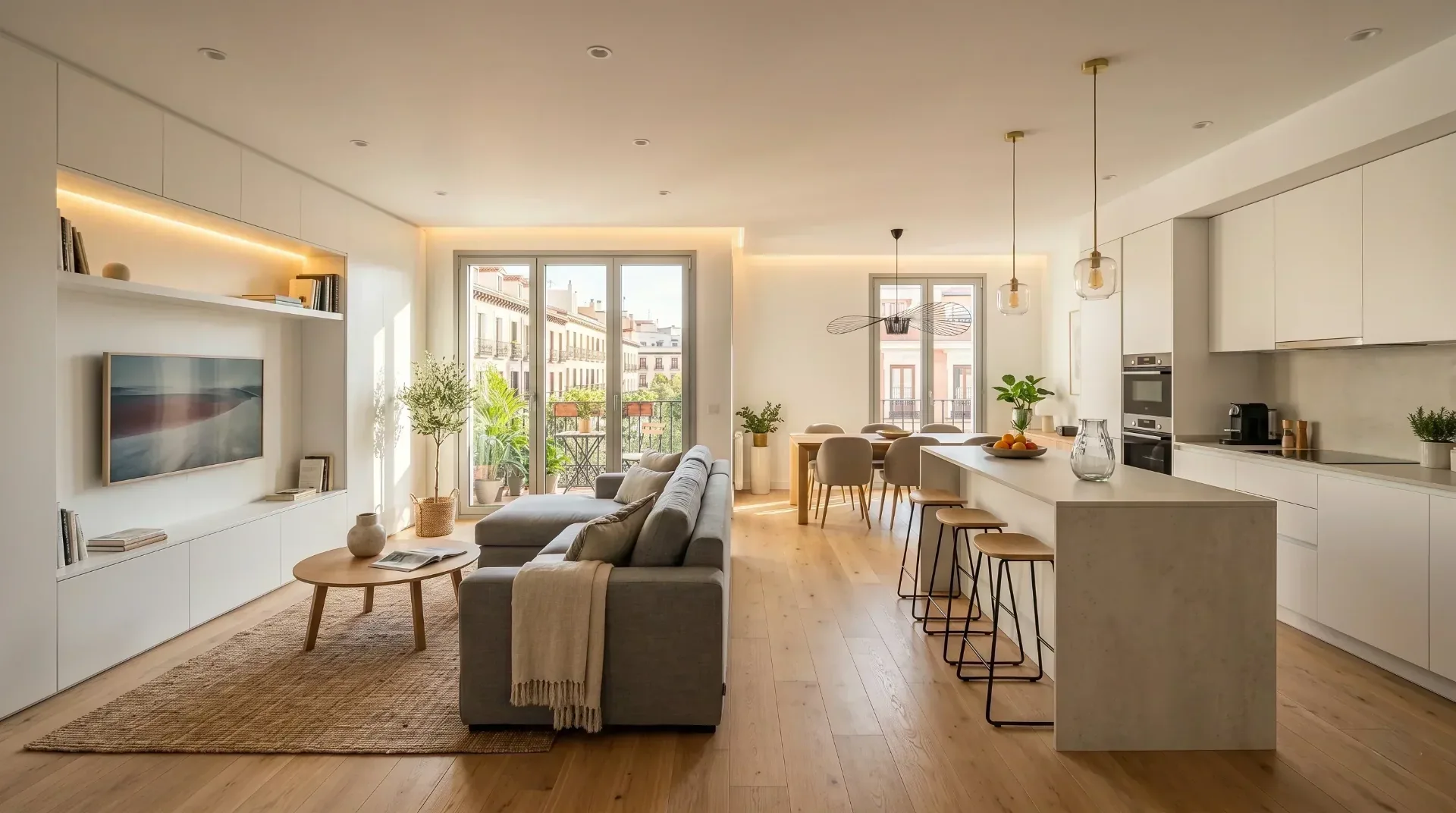 Reforma de comedor y cocina en ático de Passeig de Gràcia